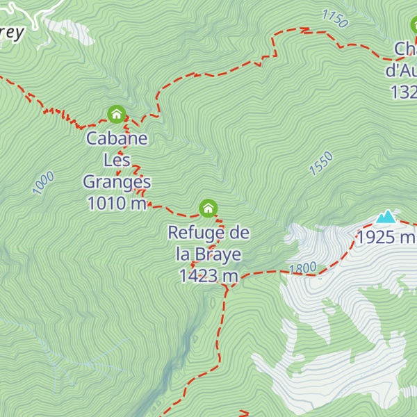 Map of Refuge de la Braye