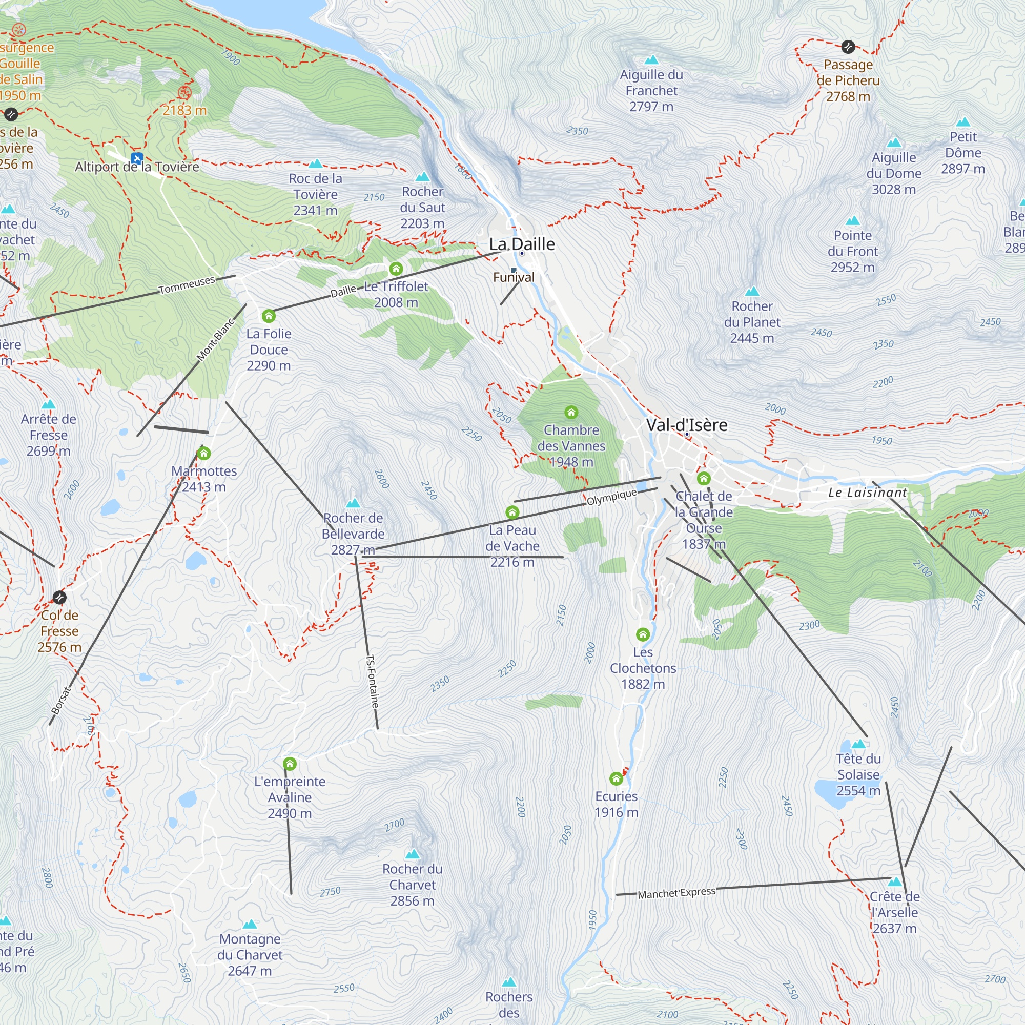La Peau de Vache map
