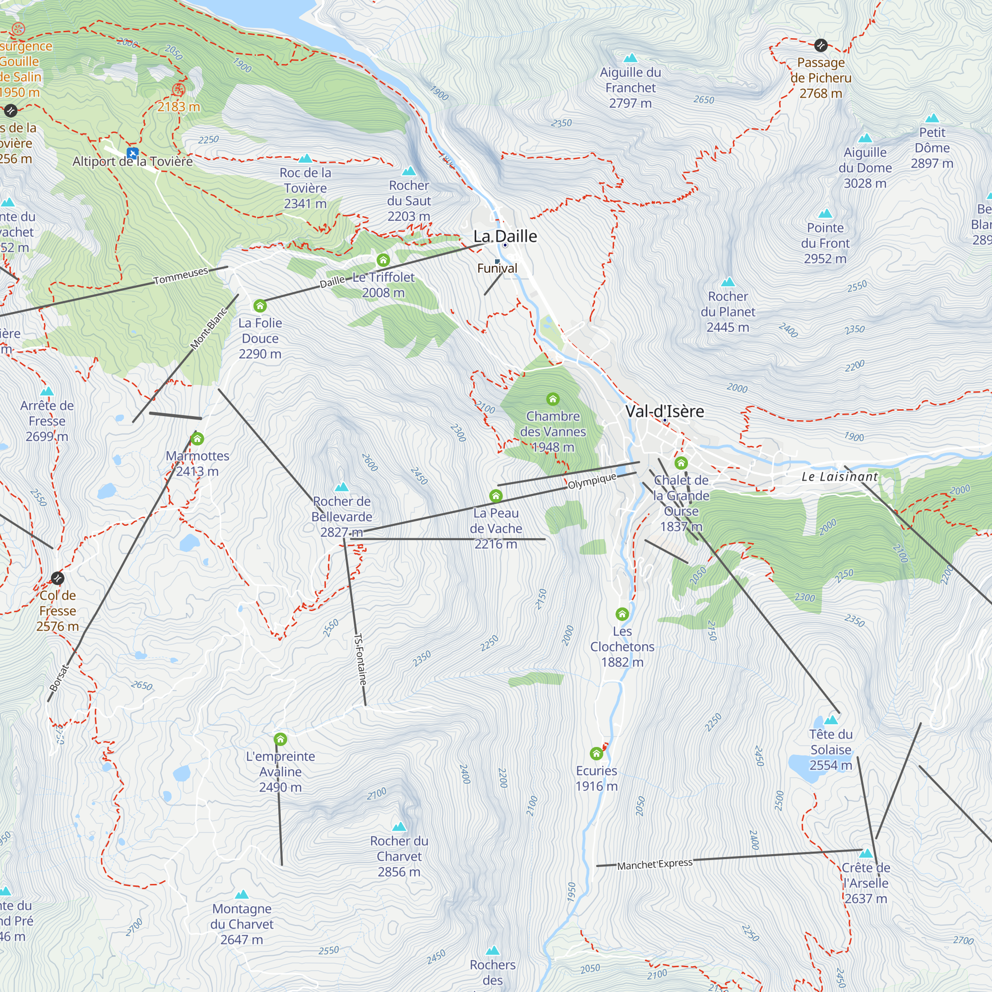 La Peau de Vache map