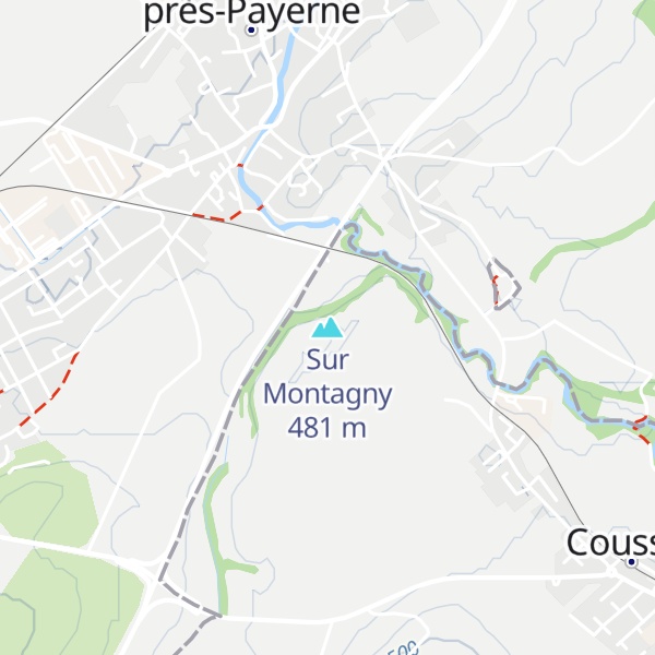 Map of Sur Montagny