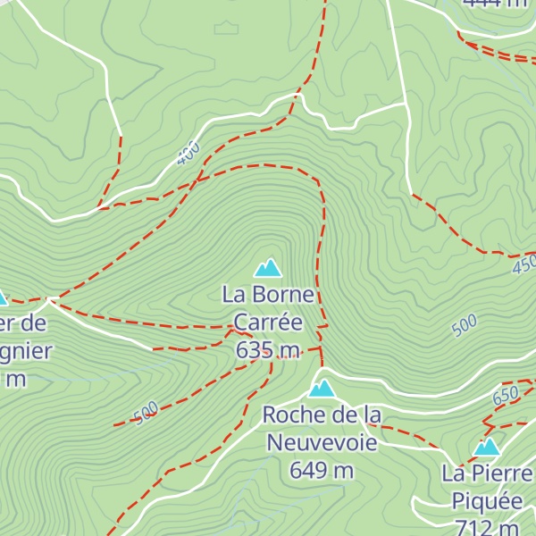Map of La Borne Carrée
