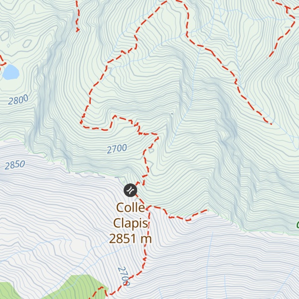 Map of Rifugio non gestito del Clapis