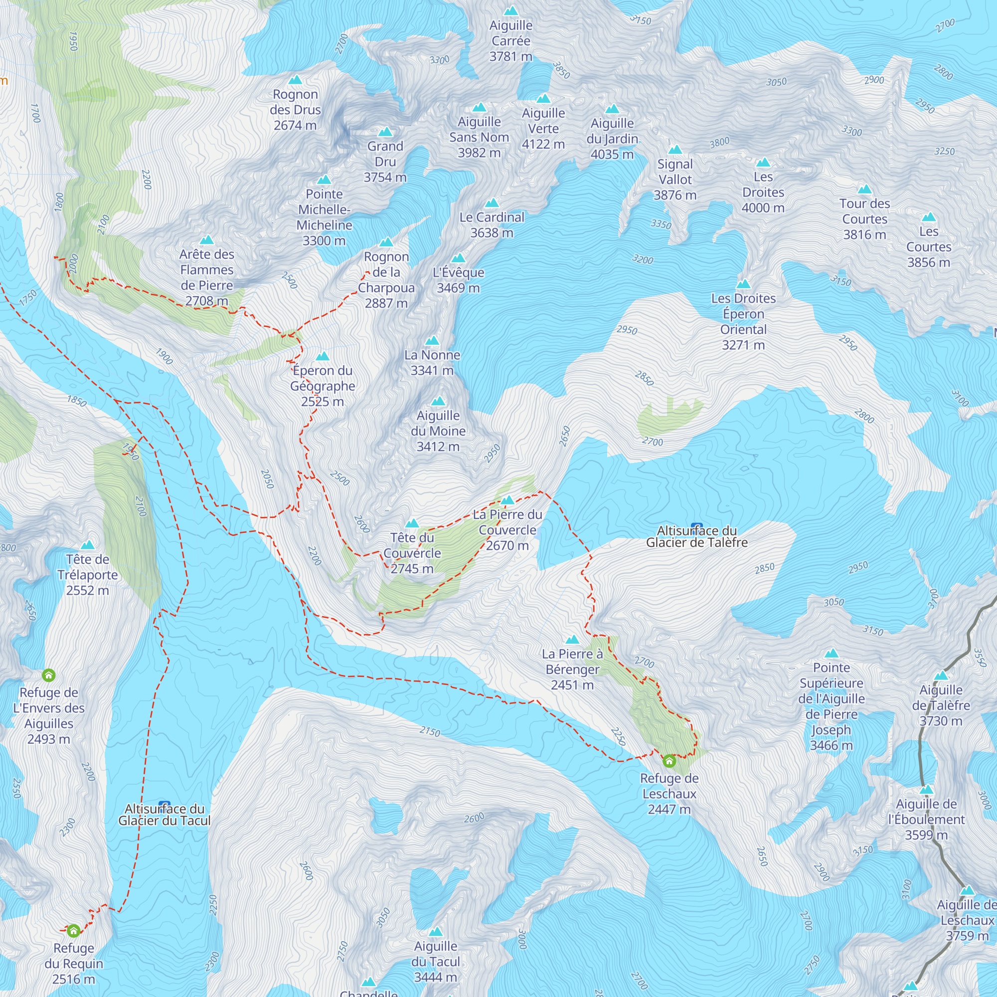 Refuge du Couvercle d'hiver map