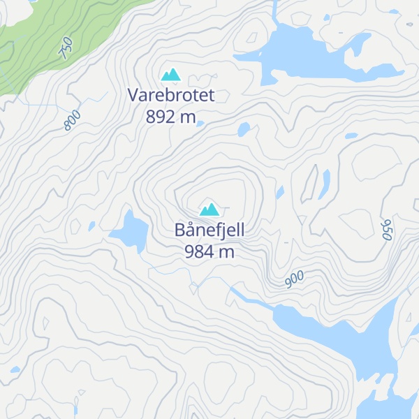 Map of Bånefjell