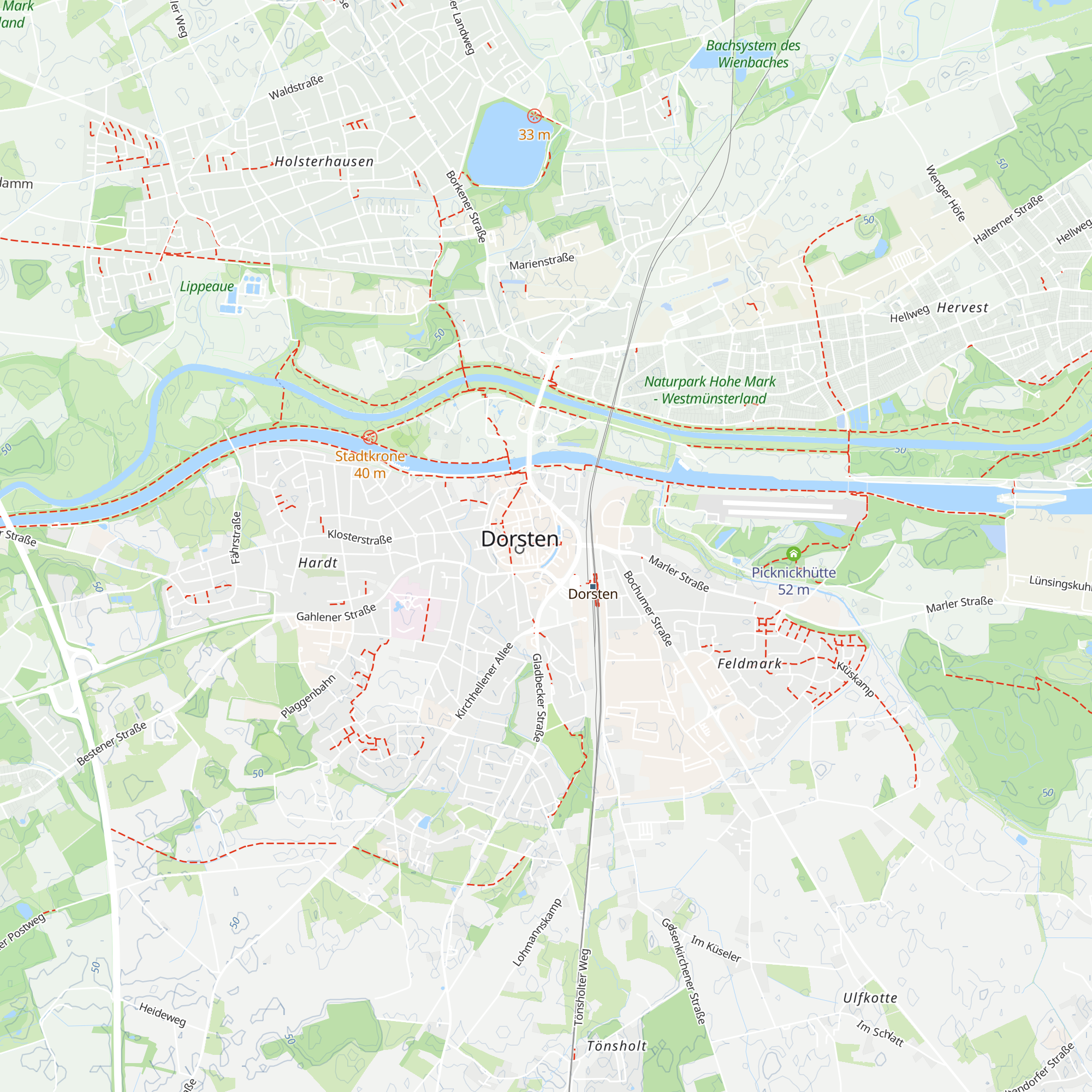 Stadtinfo Dorsten map