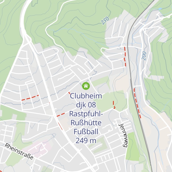 Map of Clubheim djk 08 Rastpfuhl-Rußhütte Fußball
