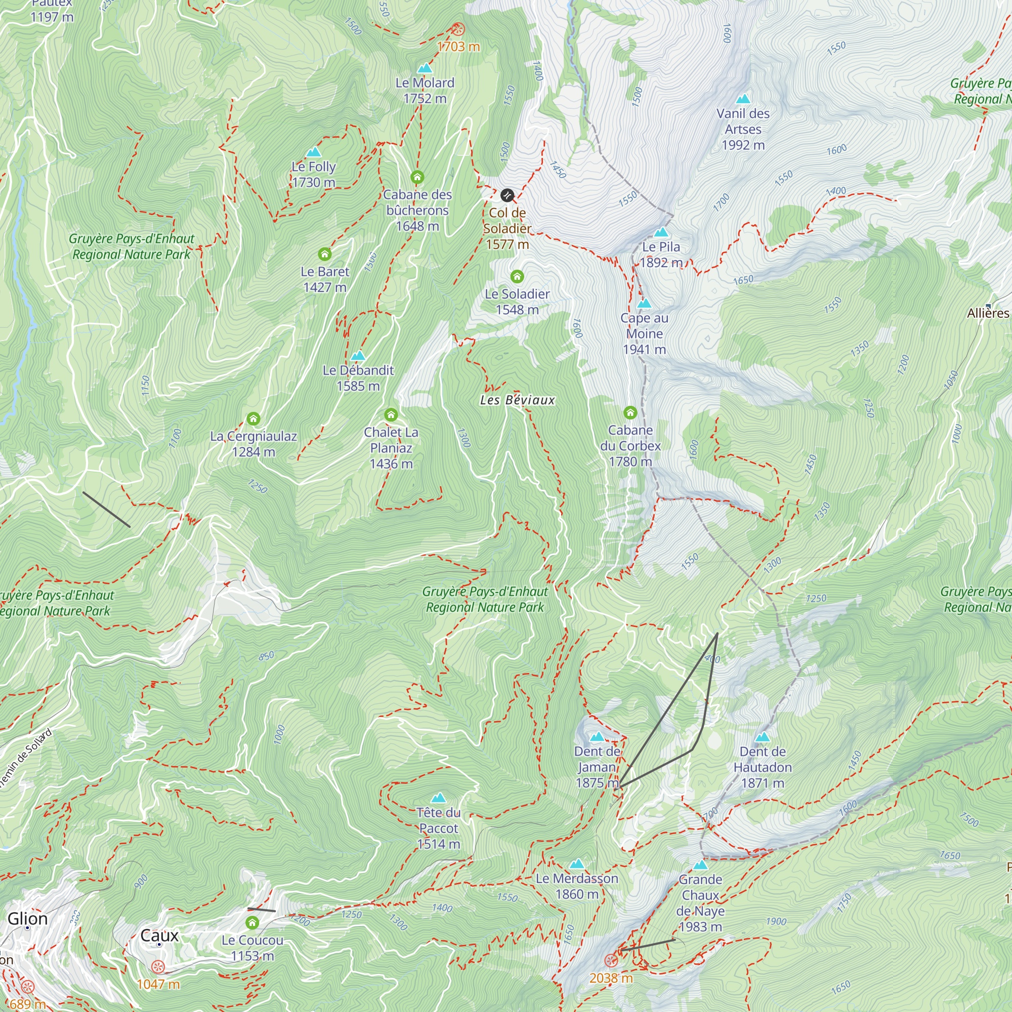 En Baye map