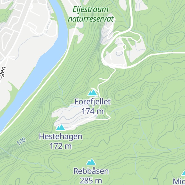 Map of Forefjellet