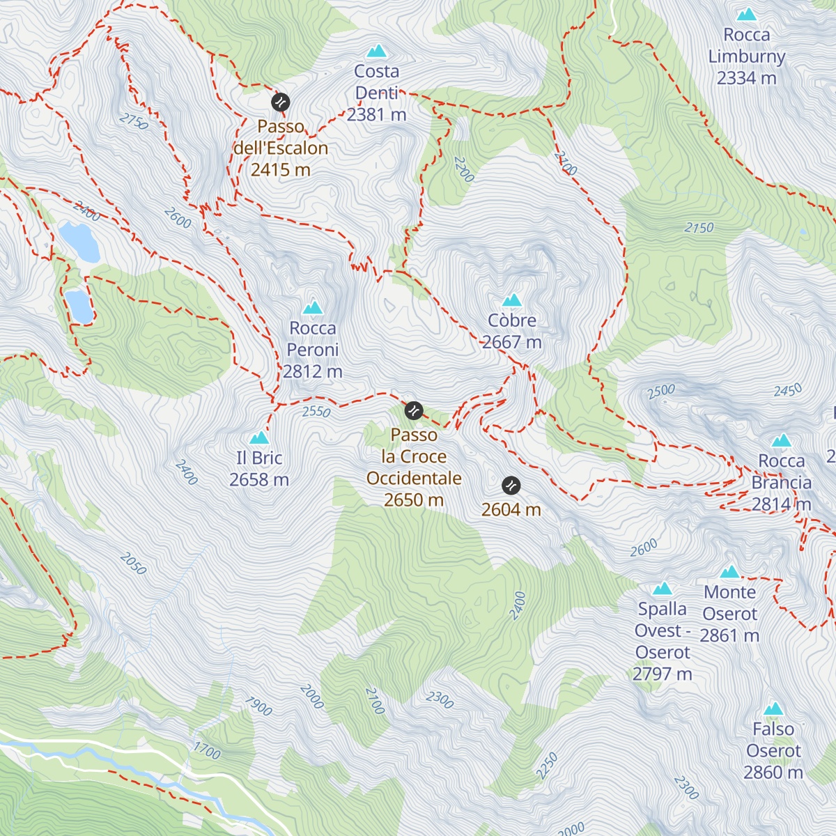 Bivacco Le Due Valli map