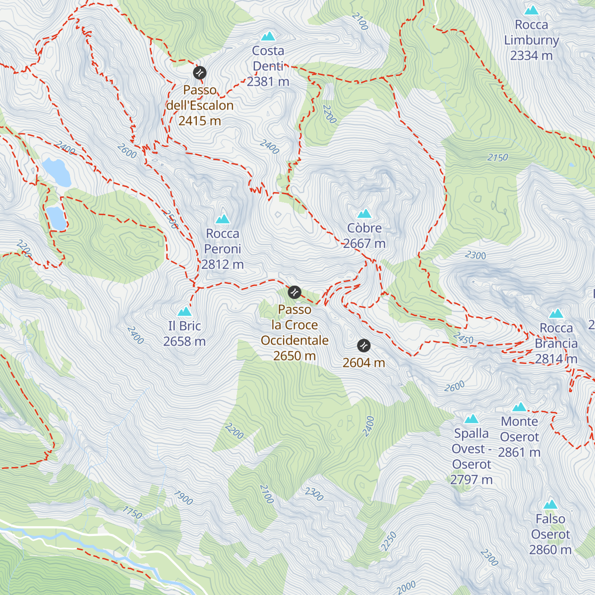 Bivacco Le Due Valli map