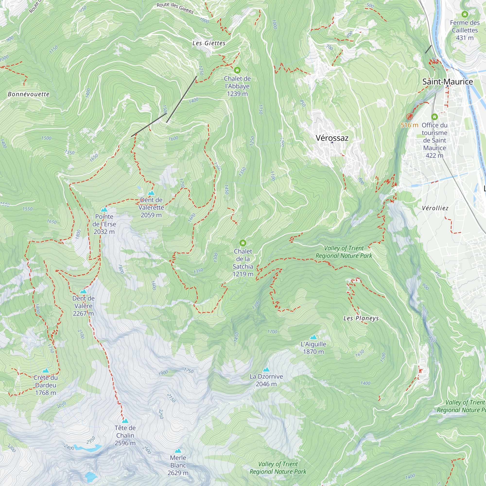 Chalet de la Satchia map