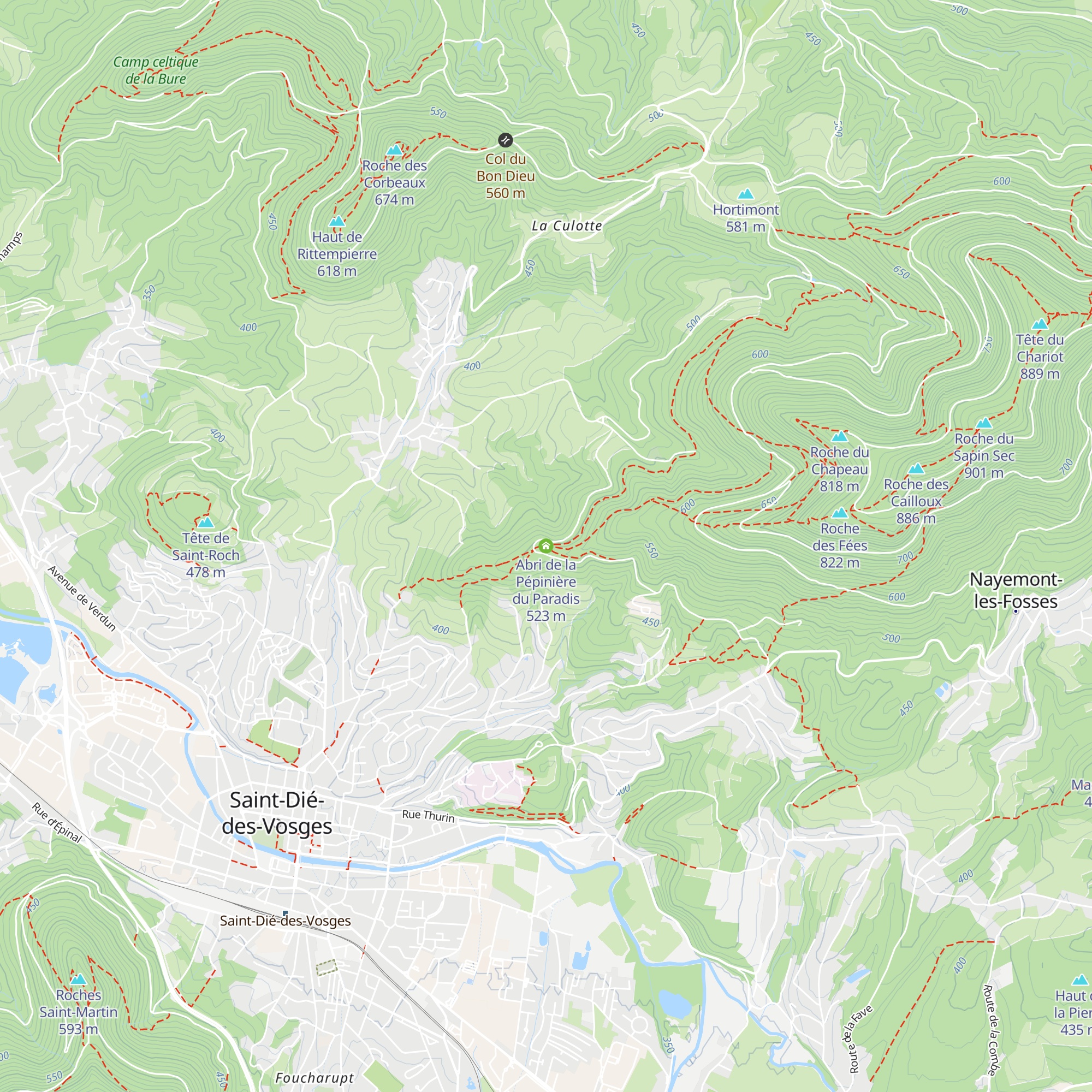 Abri de la Pépinière du Paradis map