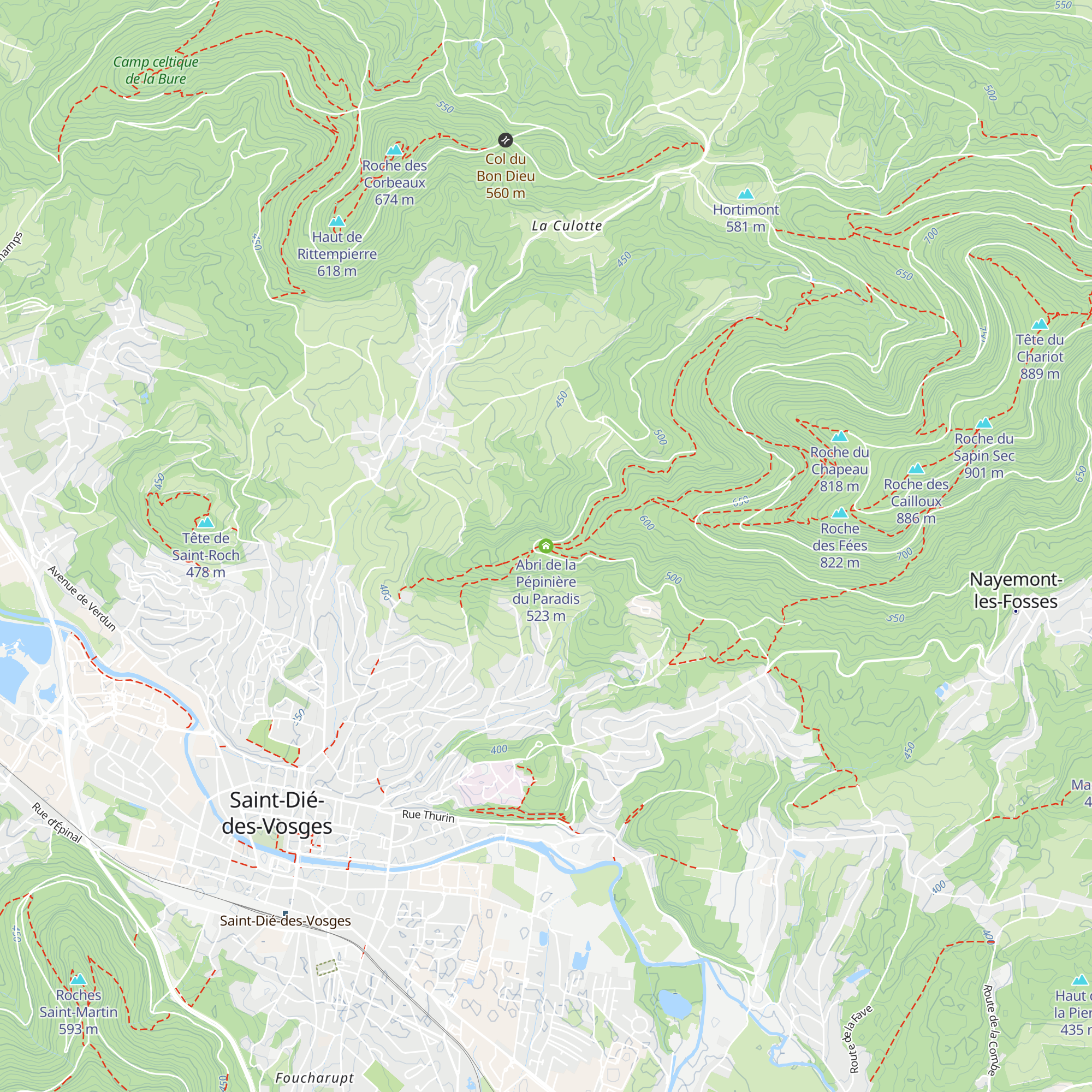 Abri de la Pépinière du Paradis map
