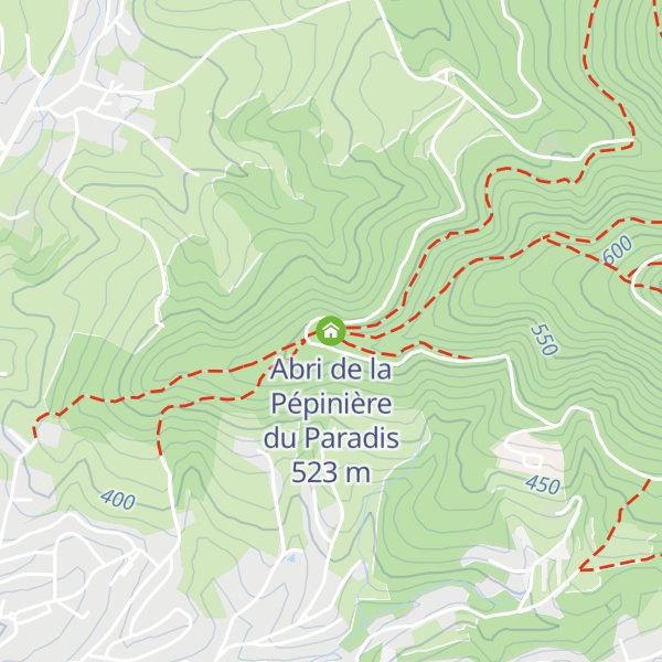 Map of Abri de la Pépinière du Paradis