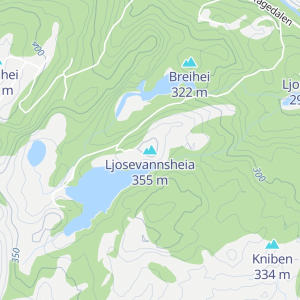 Map of Ljosevannsheia