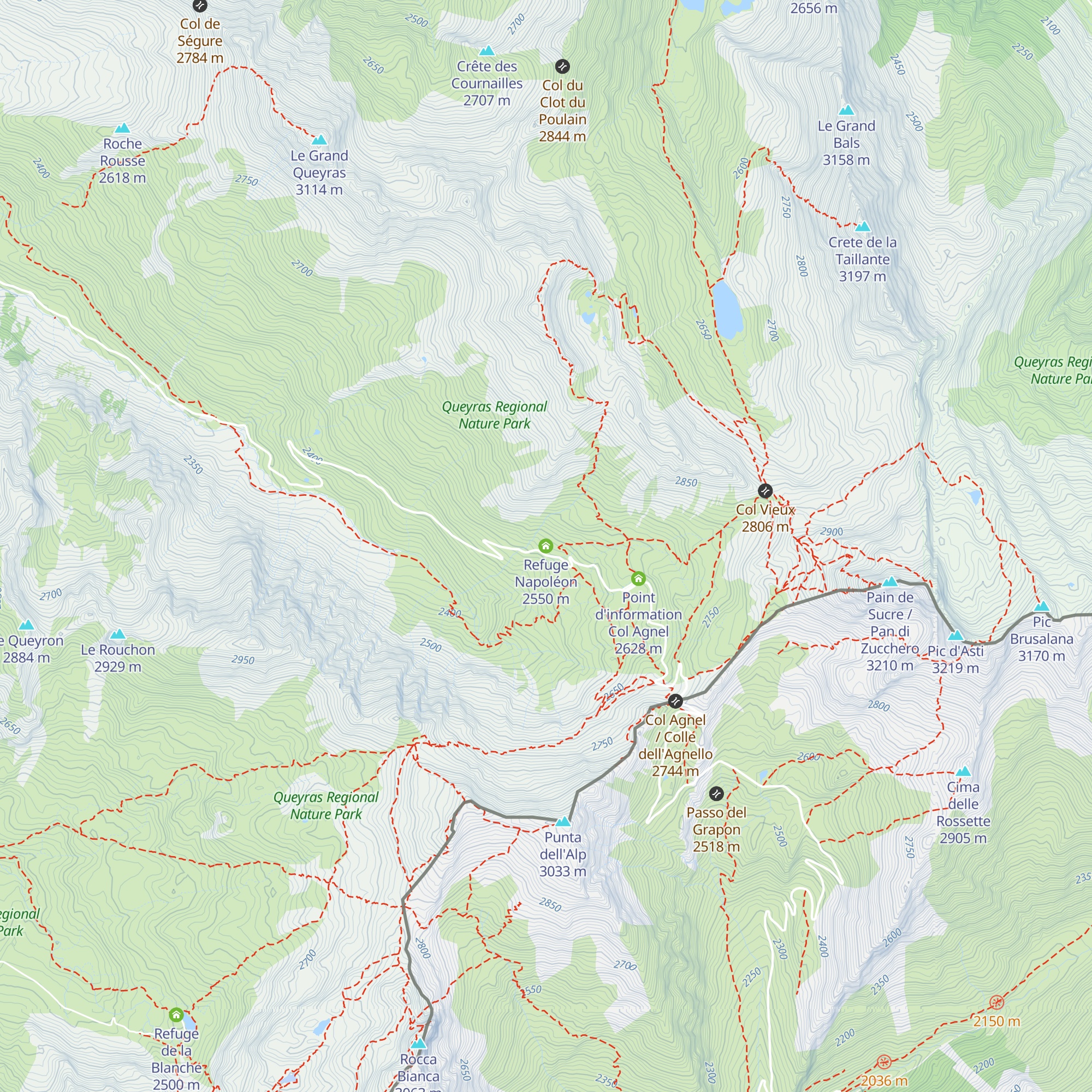 Refuge Napoléon map