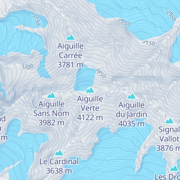 Map of Aiguille Verte