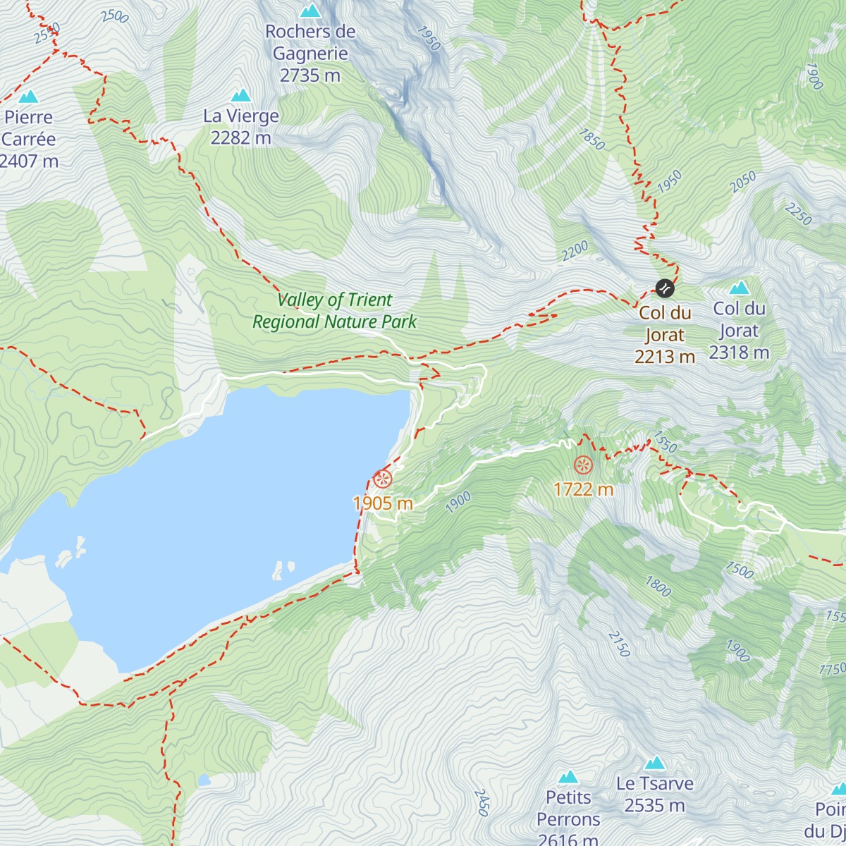 Cabane de Salanfe map