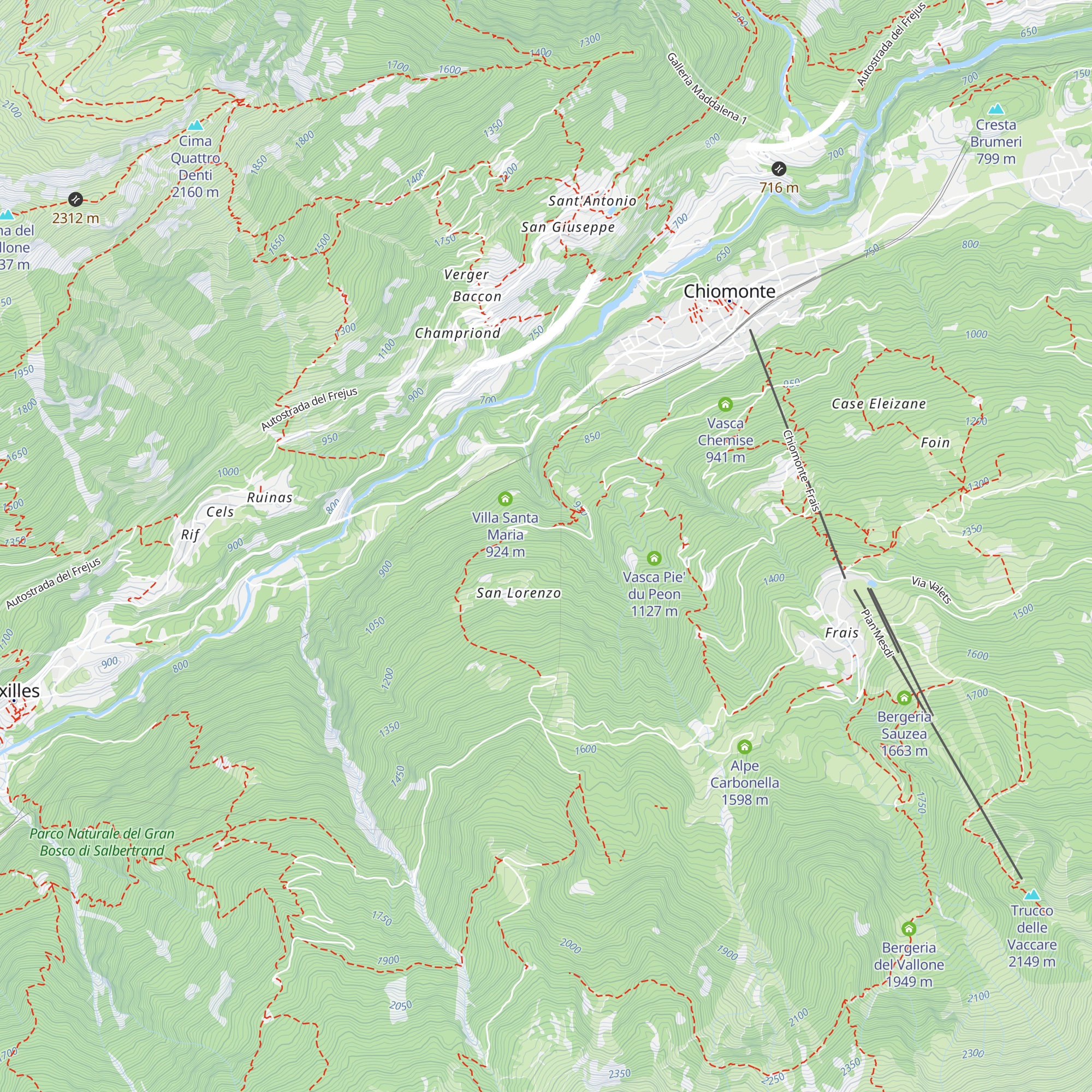 Case Coste map