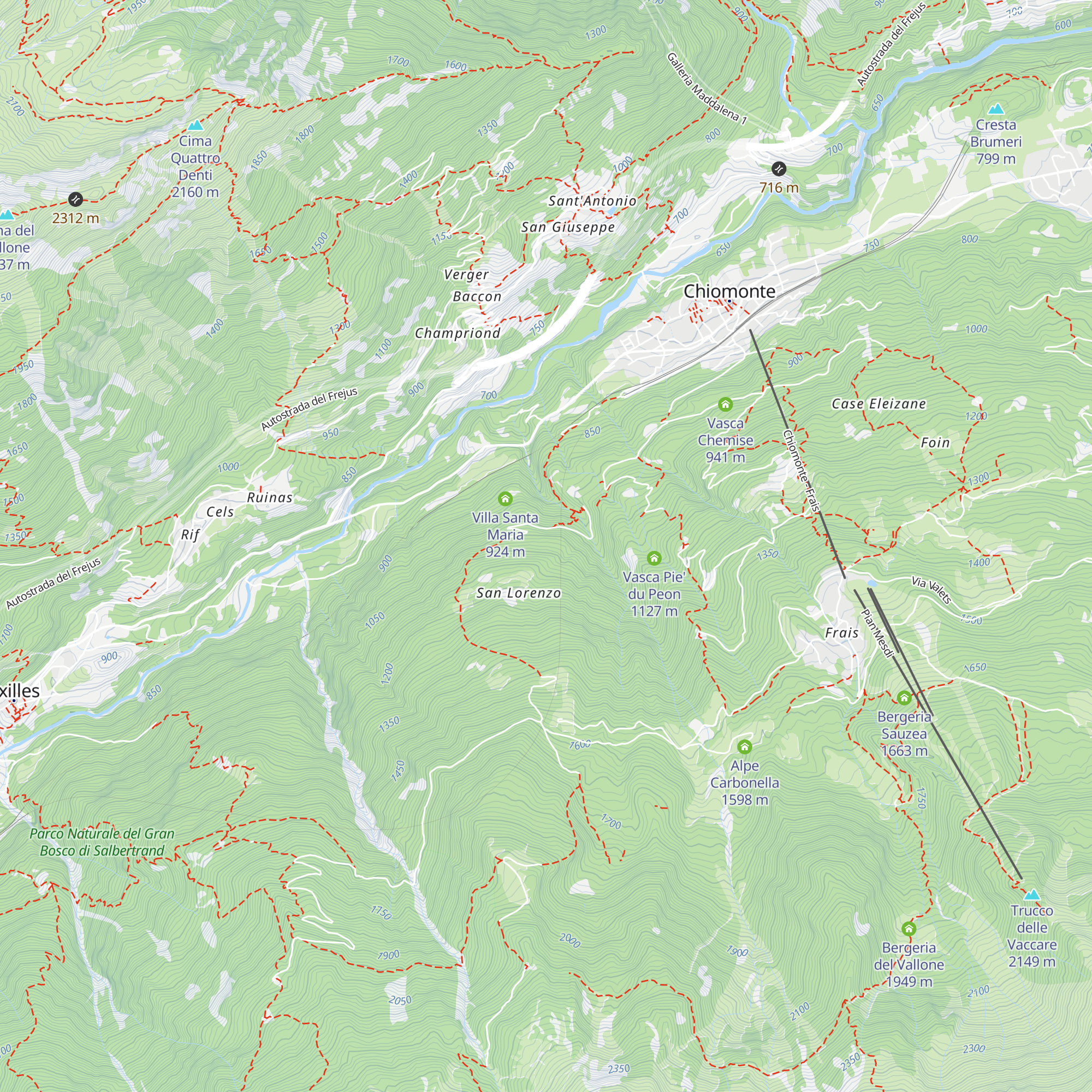 Case Coste map