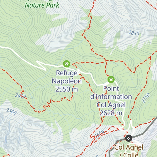Map of Refuge Agnel
