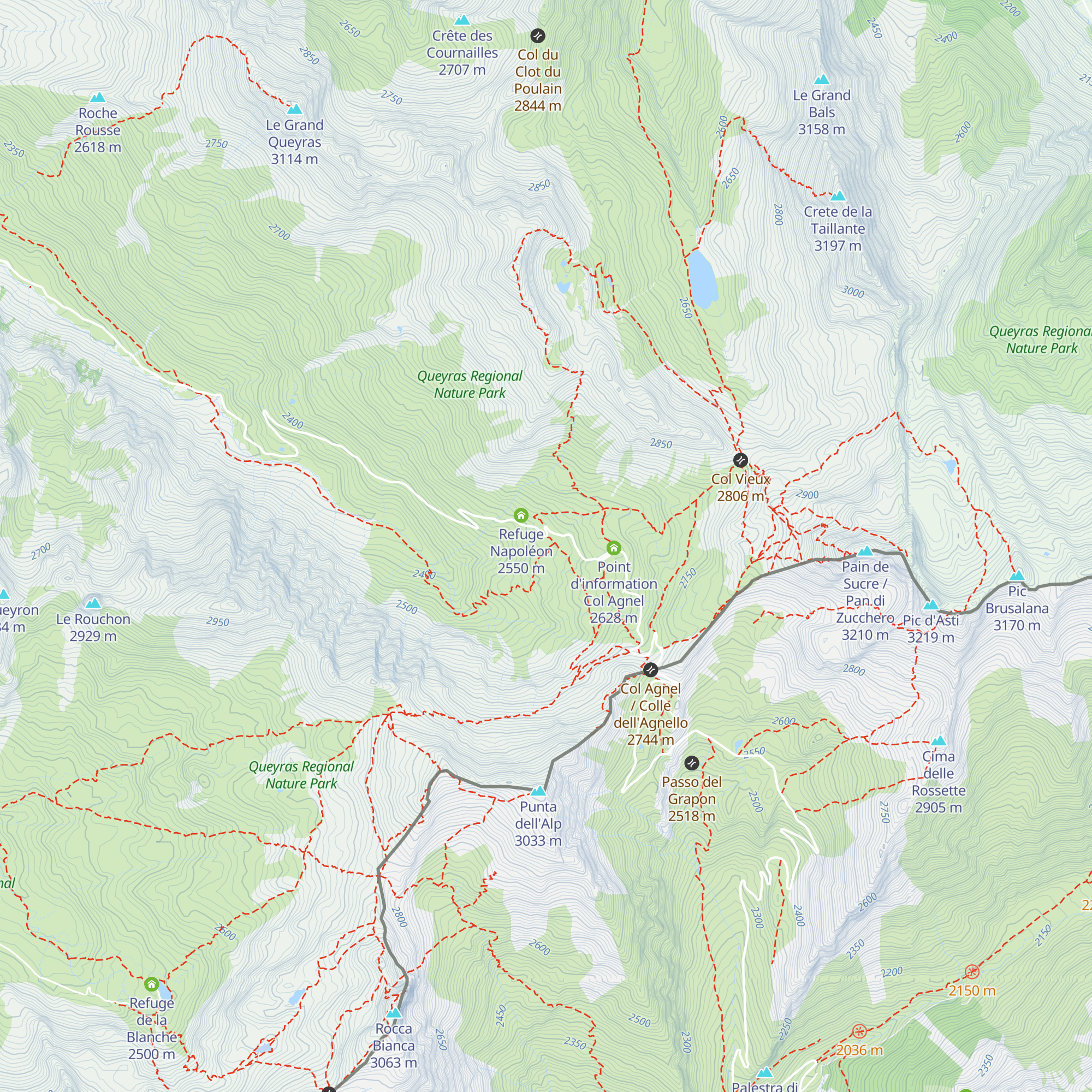 Refuge Agnel map