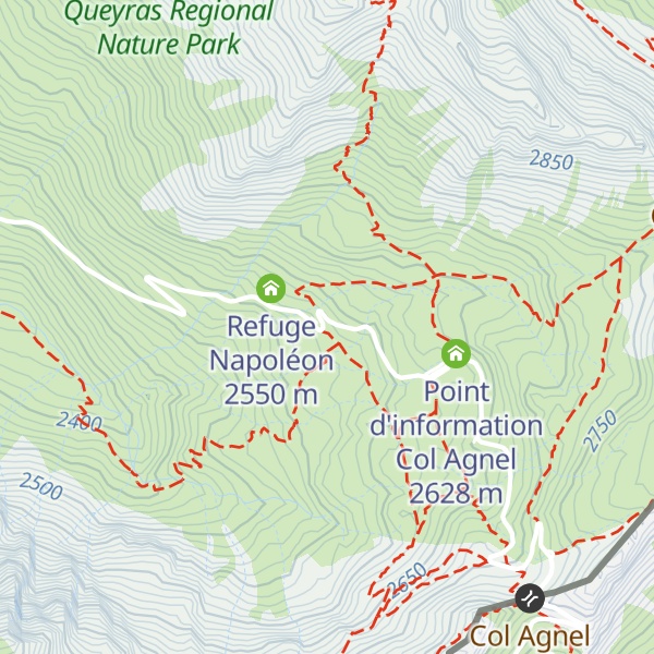 Map of Refuge Agnel d'hiver