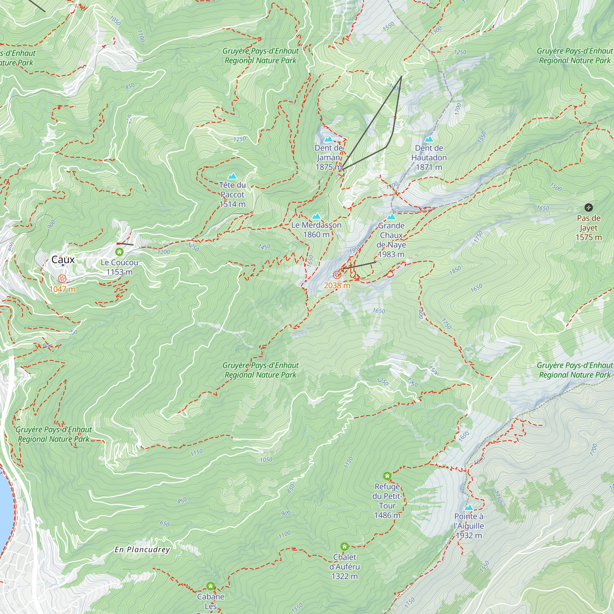 Chalet de Sautodoz map