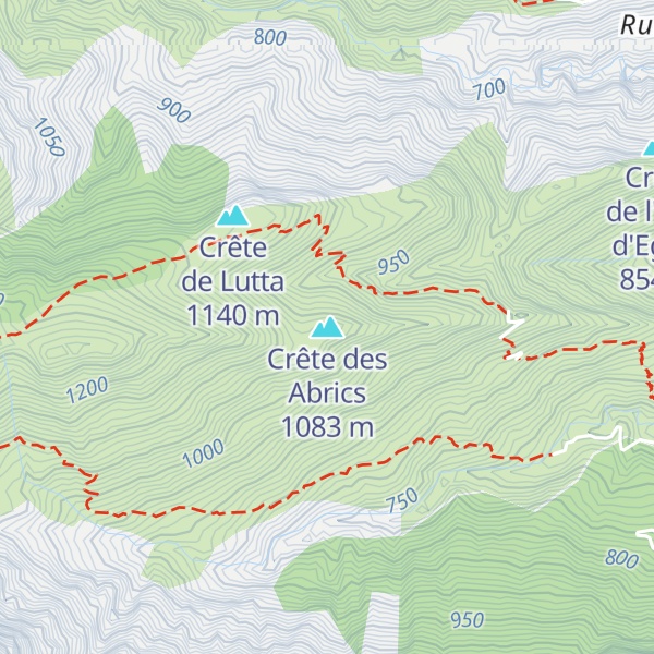 Map of Crête des Abrics