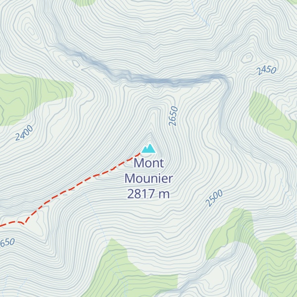 Map of Mont Mounier