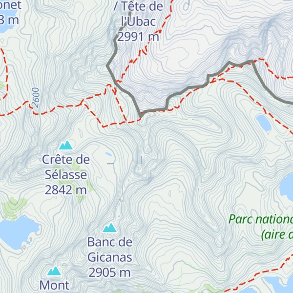 Map of Tête de Lusernier