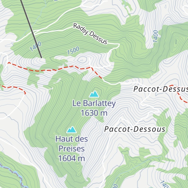 Map of Le Barlattey