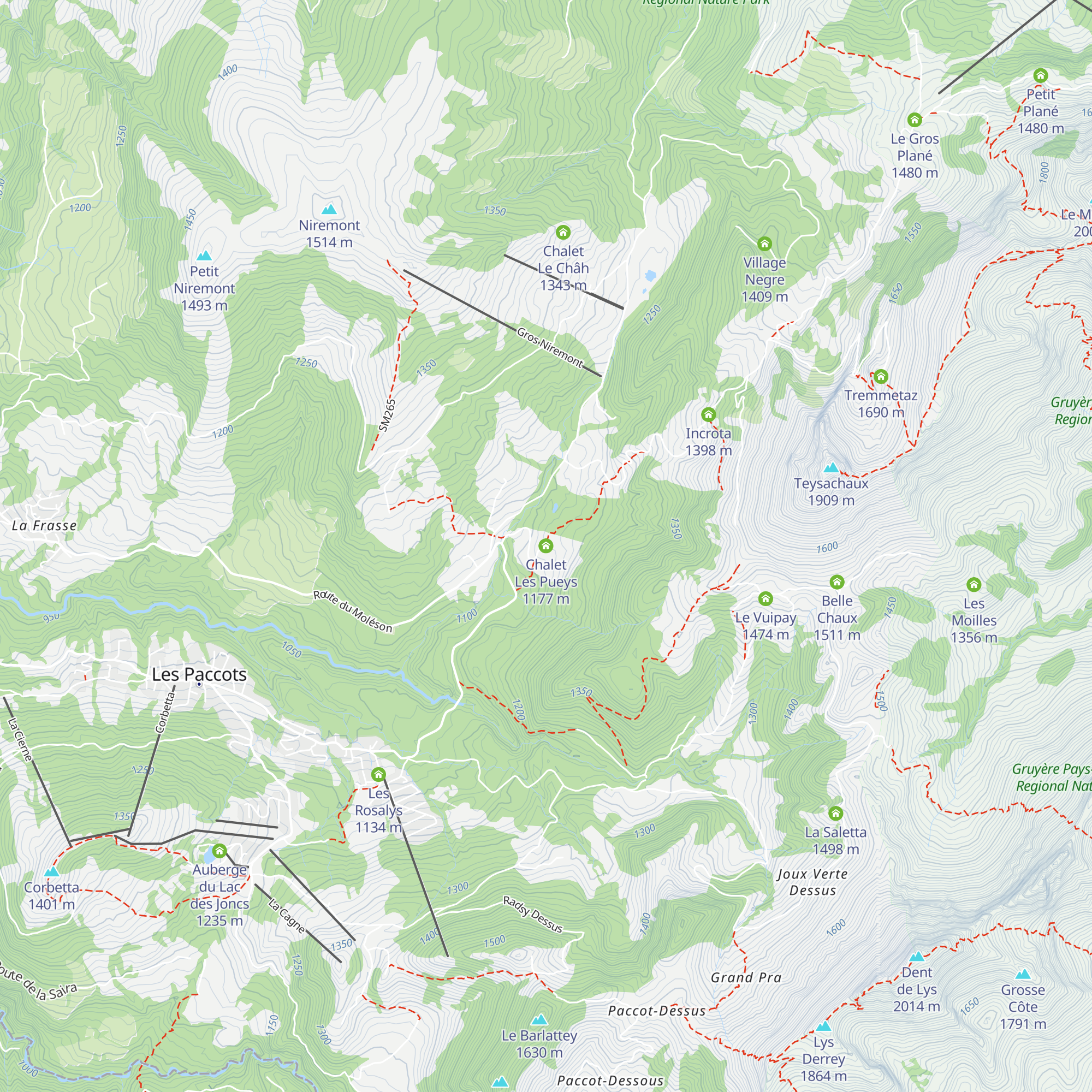Chalet Les Pueys map