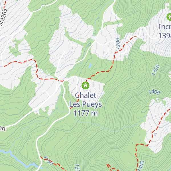 Map of Chalet Les Pueys