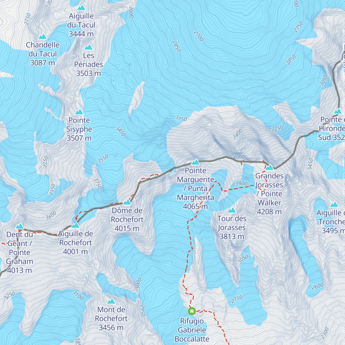 Bivacco Ettore Canzio map