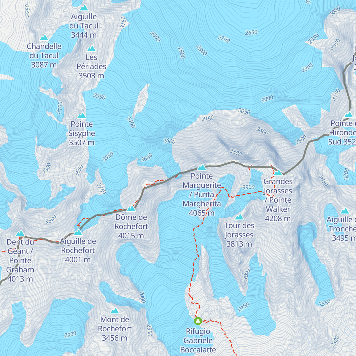 Bivacco Ettore Canzio map