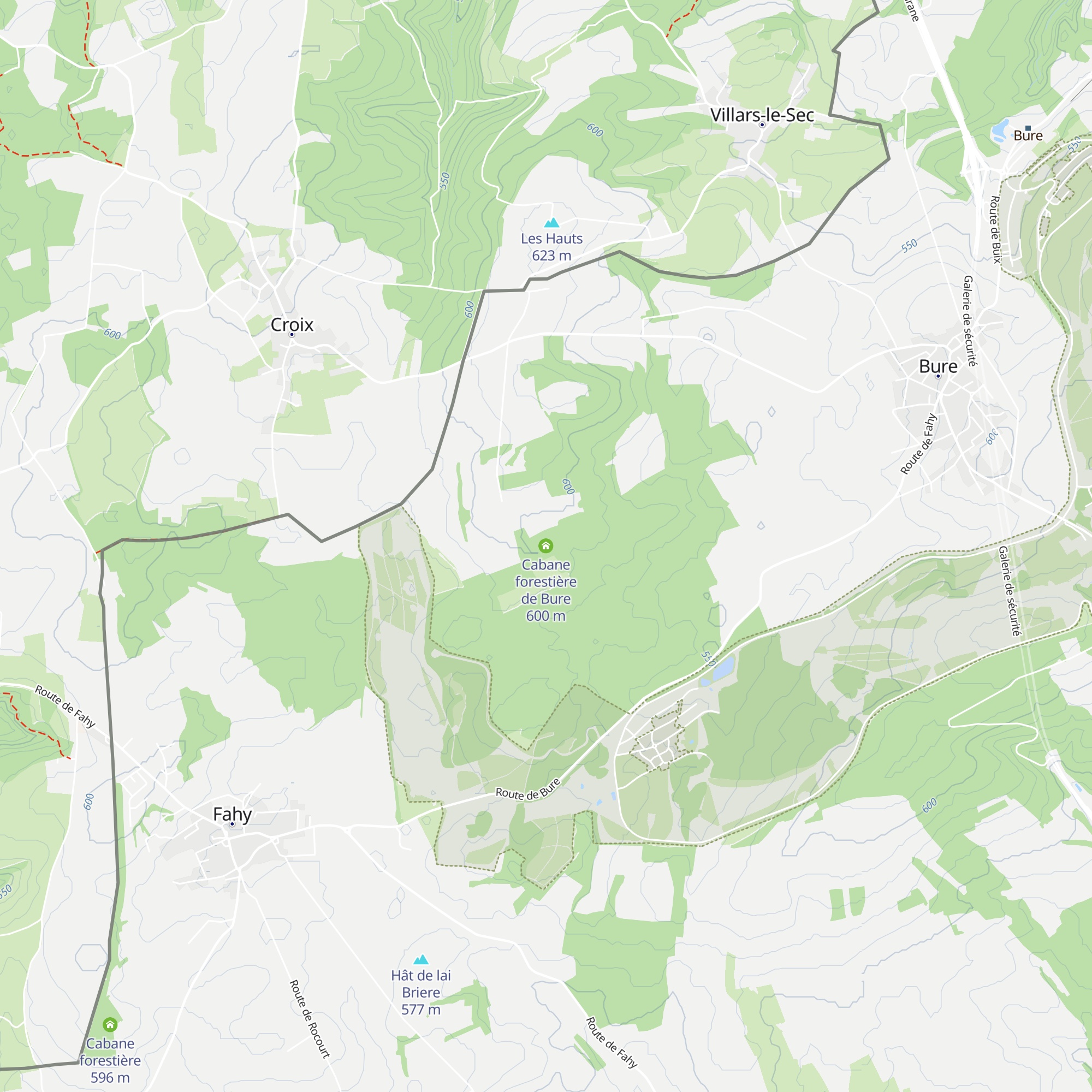 Cabane forestière de Bure map