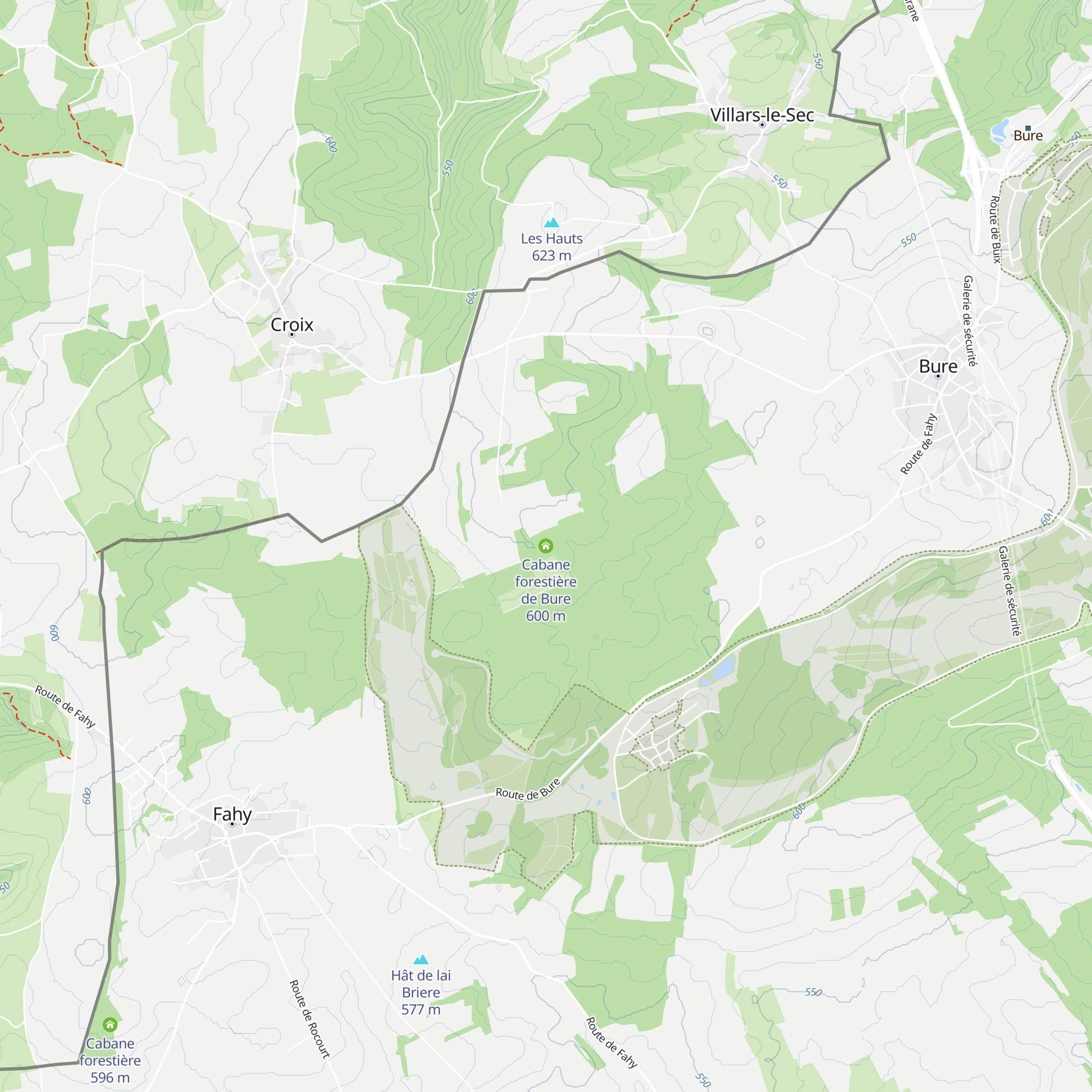 Cabane forestière de Bure map