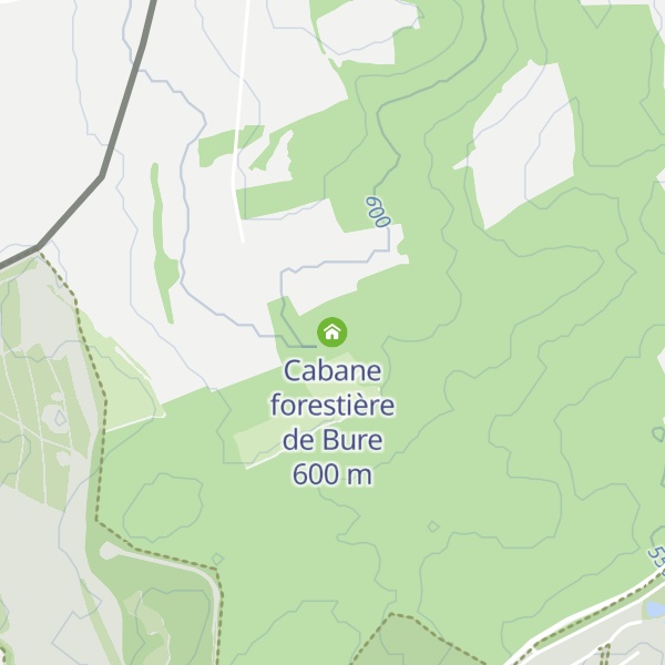 Map of Cabane forestière de Bure