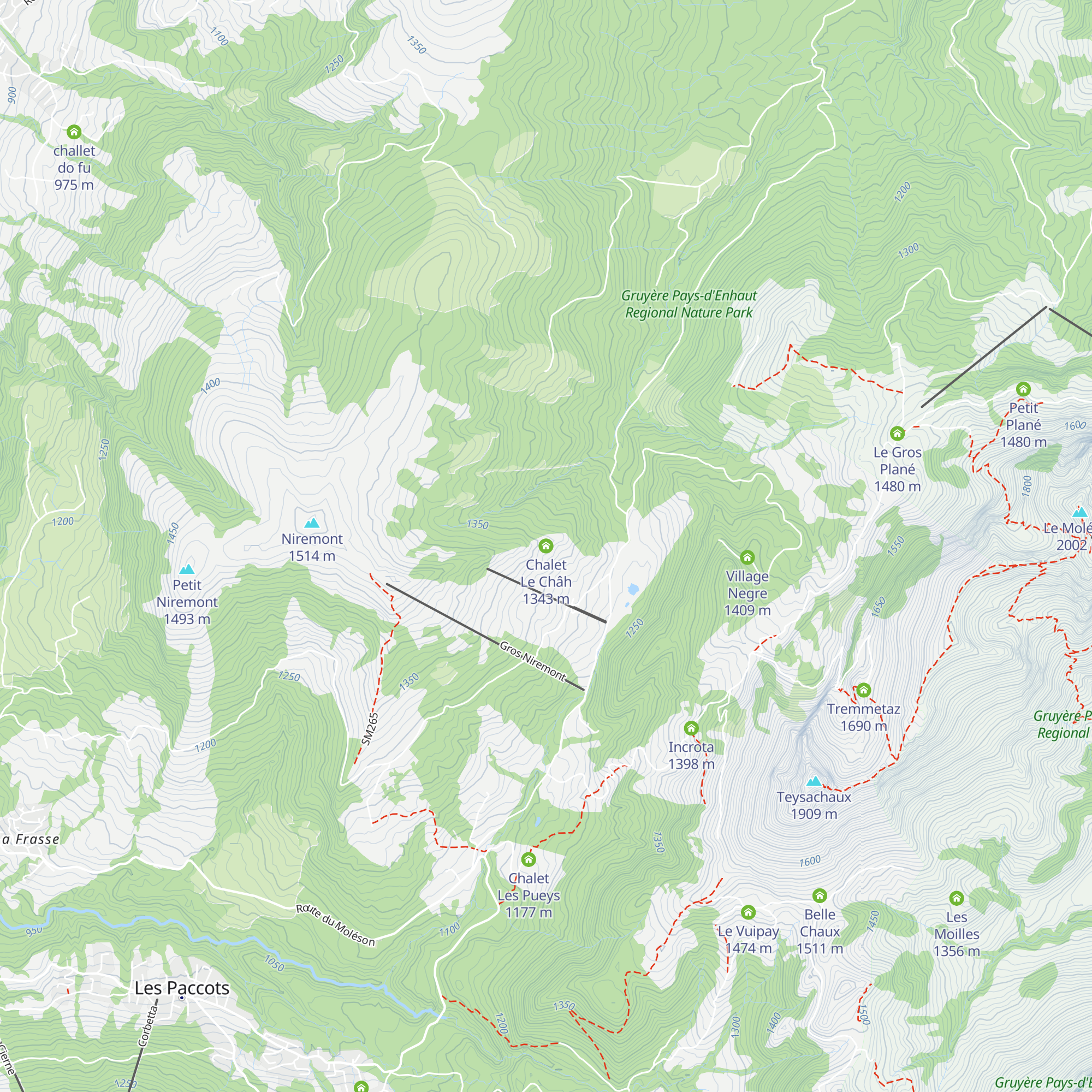 Chalet Le Châh map