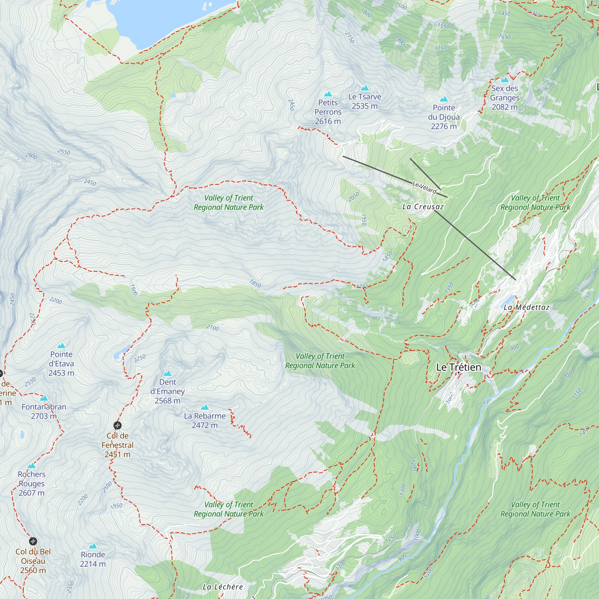 La Tinde map