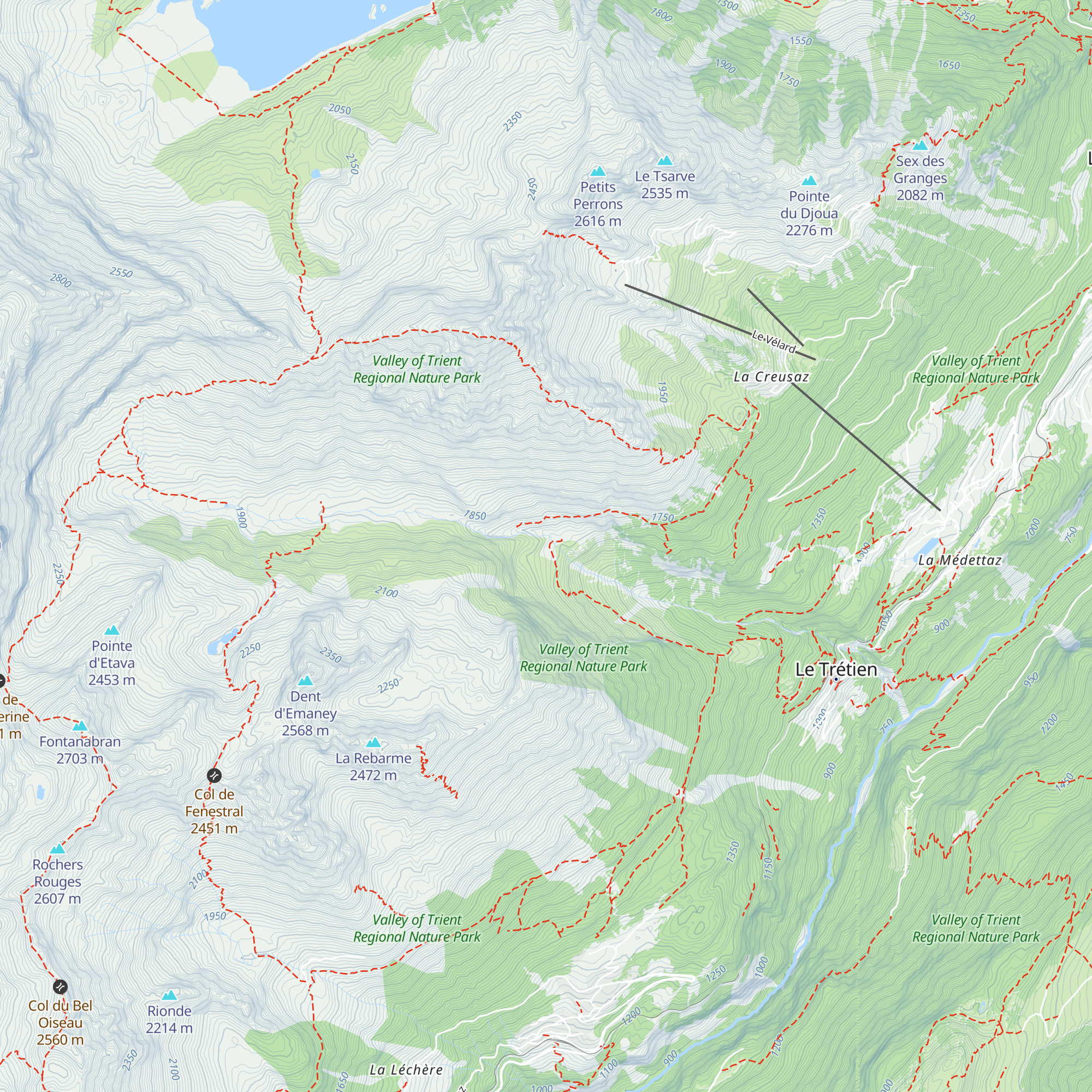 La Tinde map