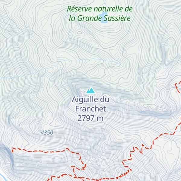 Map of Aiguille du Franchet