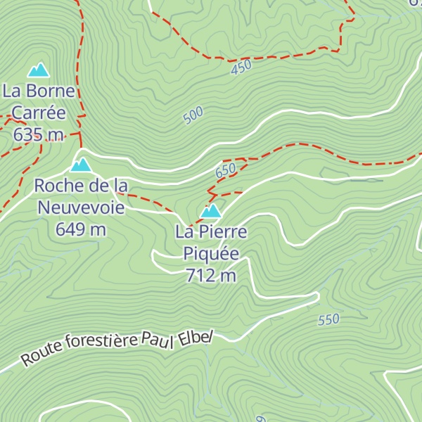 Map of La Pierre Piquée