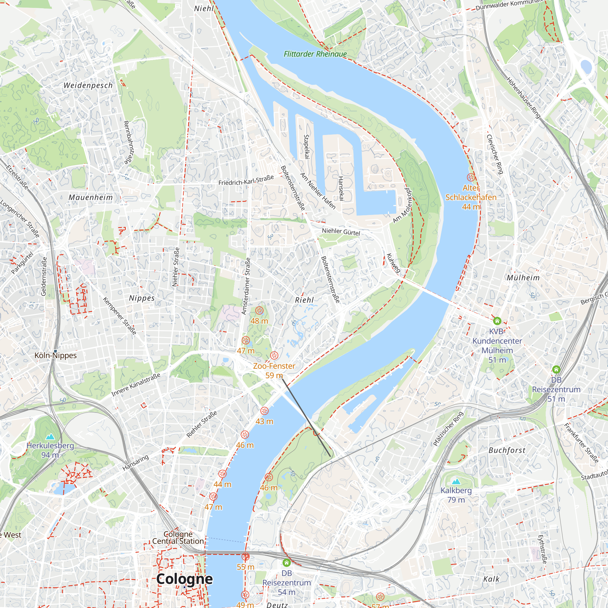 Kölner Zoo Kasse map