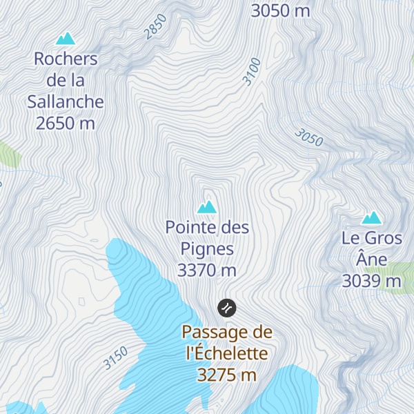 Map of Pointe des Pignes