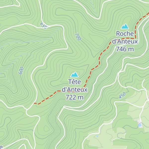 Map of Tête d'Anteux