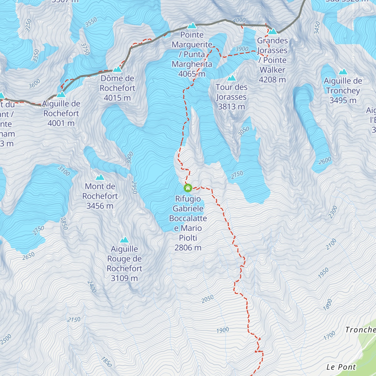 Rifugio Gabriele Boccalatte e Mario Piolti map