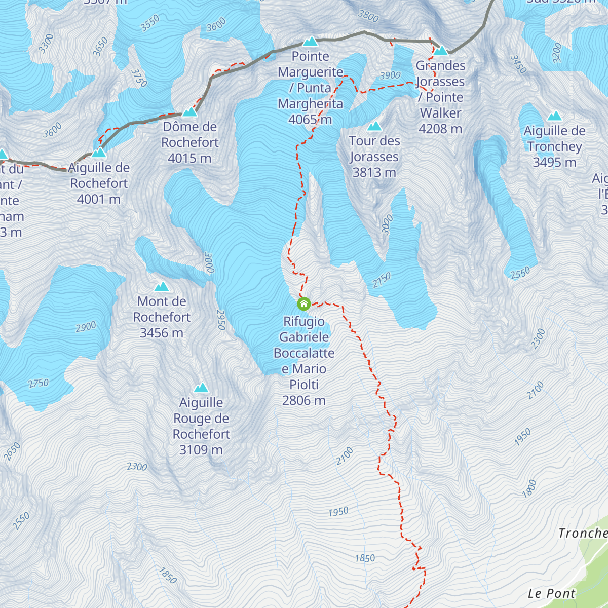 Rifugio Gabriele Boccalatte e Mario Piolti map