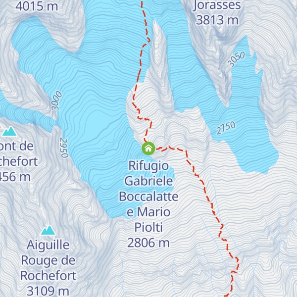 Map of Rifugio Gabriele Boccalatte e Mario Piolti